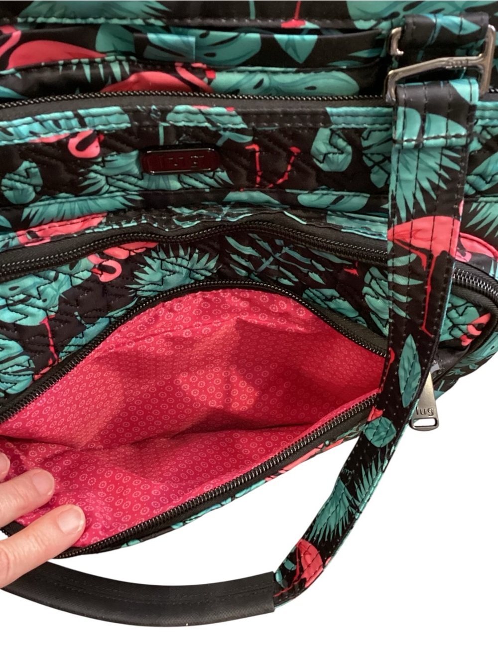 Lug Ace 2 Convertible Travel Tote in Flamingo Black - Picture 10 of 15